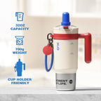 Tumbler with Handle and Straw