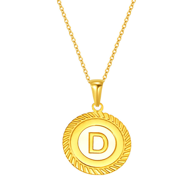 Shell 26 Letter Pendant Jewelry