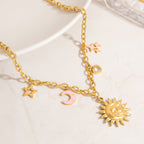Sunflower Necklace Plated