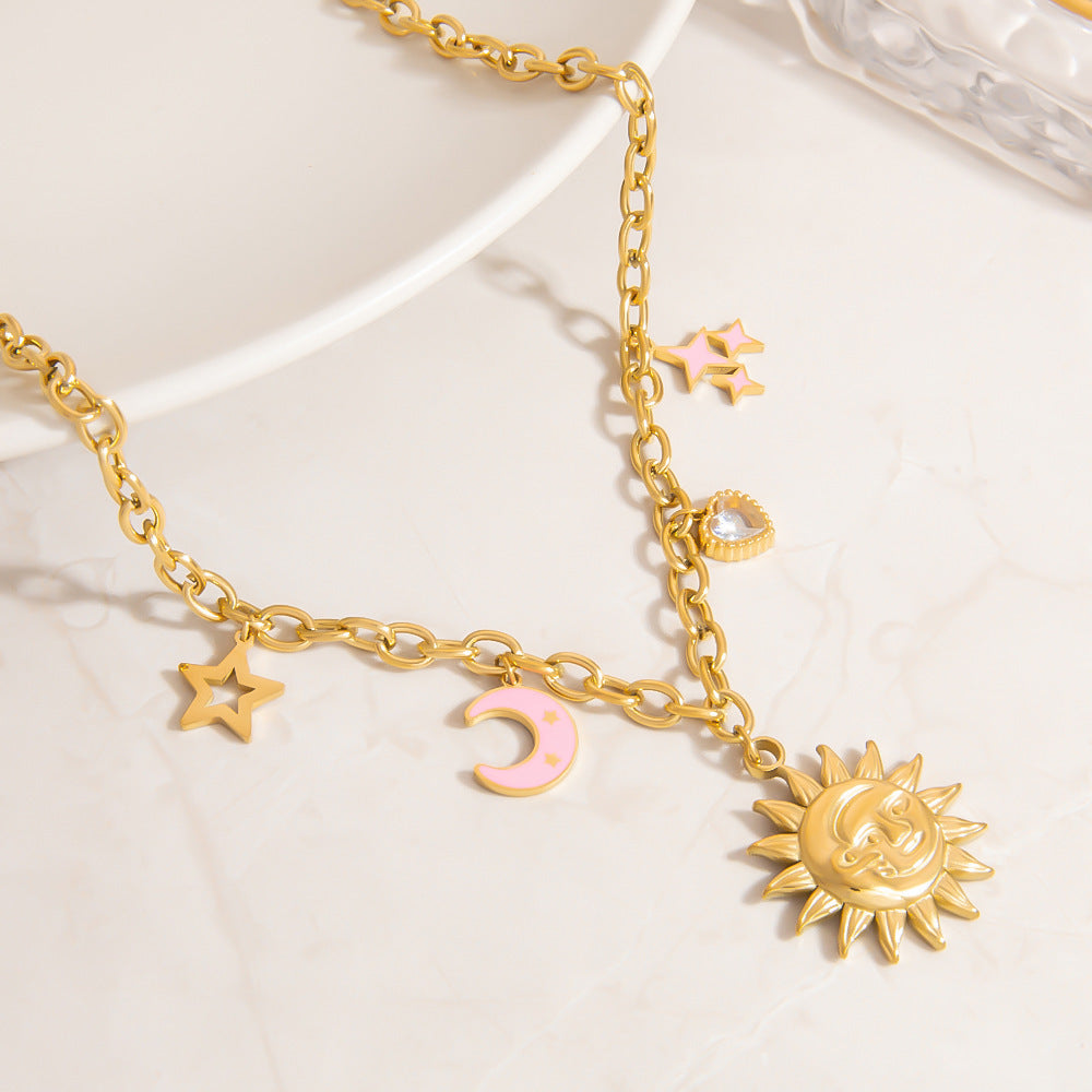 Sunflower Necklace Plated