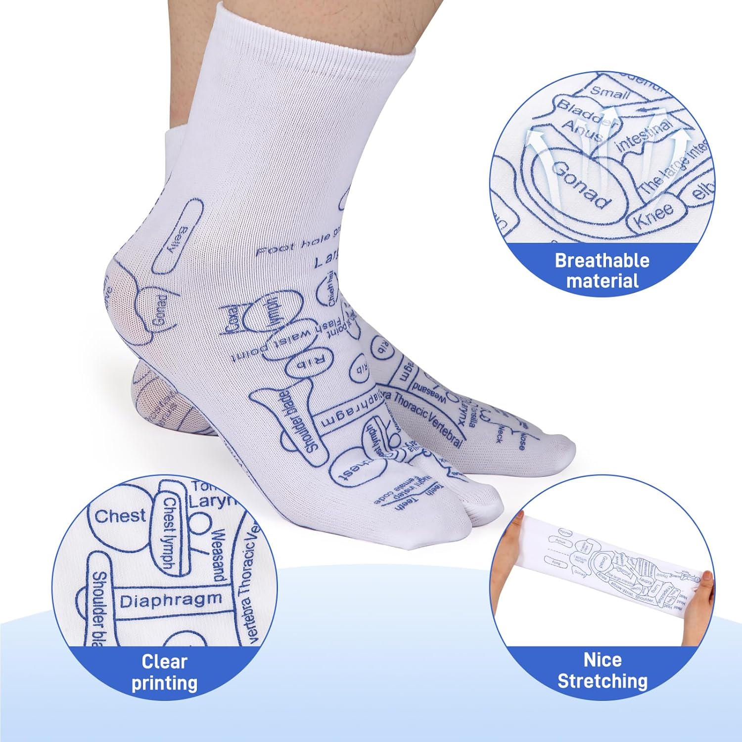 Foot Reflexology Sock Set with Massage Tool