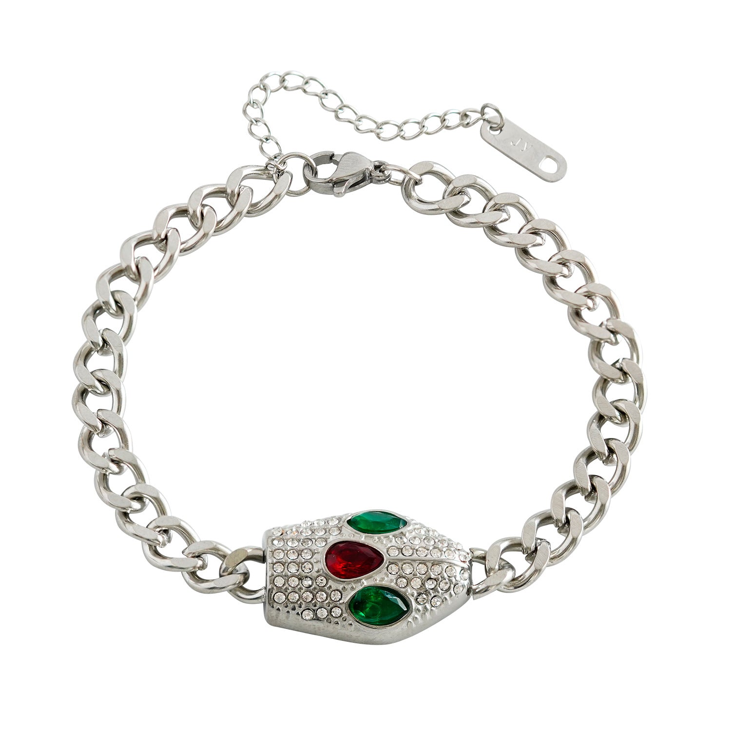 Green Red-Eyed Snake Bracelet for Women