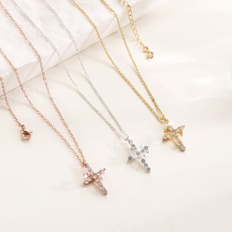 Simple Crown & Cross Pendant Choker Easter Necklace for Women & Men & Girls Pretty Crown Cross Necklace For Daily Party Clothing Decor Trendy All-match & Exquisite Jewelry gift Outdoorfun For Summer dealsforyoudays Back To School