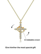 Simple Crown & Cross Pendant Choker Easter Necklace for Women & Men & Girls Pretty Crown Cross Necklace For Daily Party Clothing Decor Trendy All-match & Exquisite Jewelry gift Outdoorfun For Summer dealsforyoudays Back To School