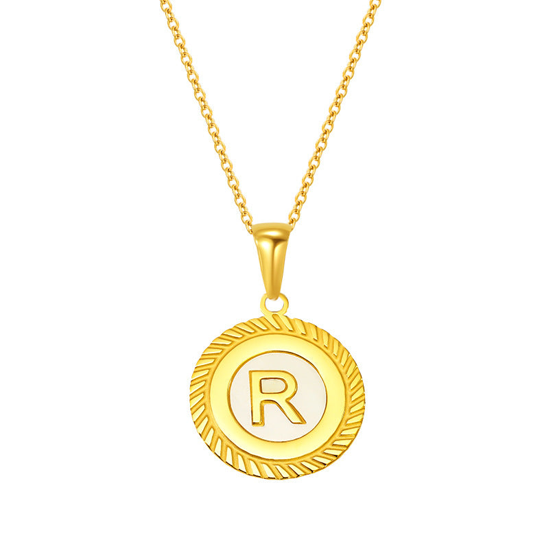 Shell 26 Letter Pendant Jewelry
