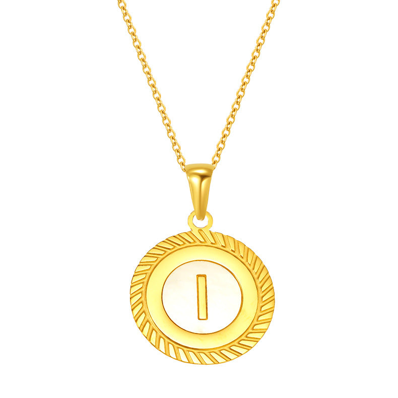 Shell 26 Letter Pendant Jewelry