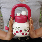 22 oz Water Bottle with Straw and Carry Handle