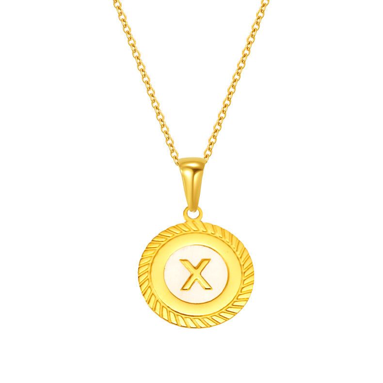 Shell 26 Letter Pendant Jewelry