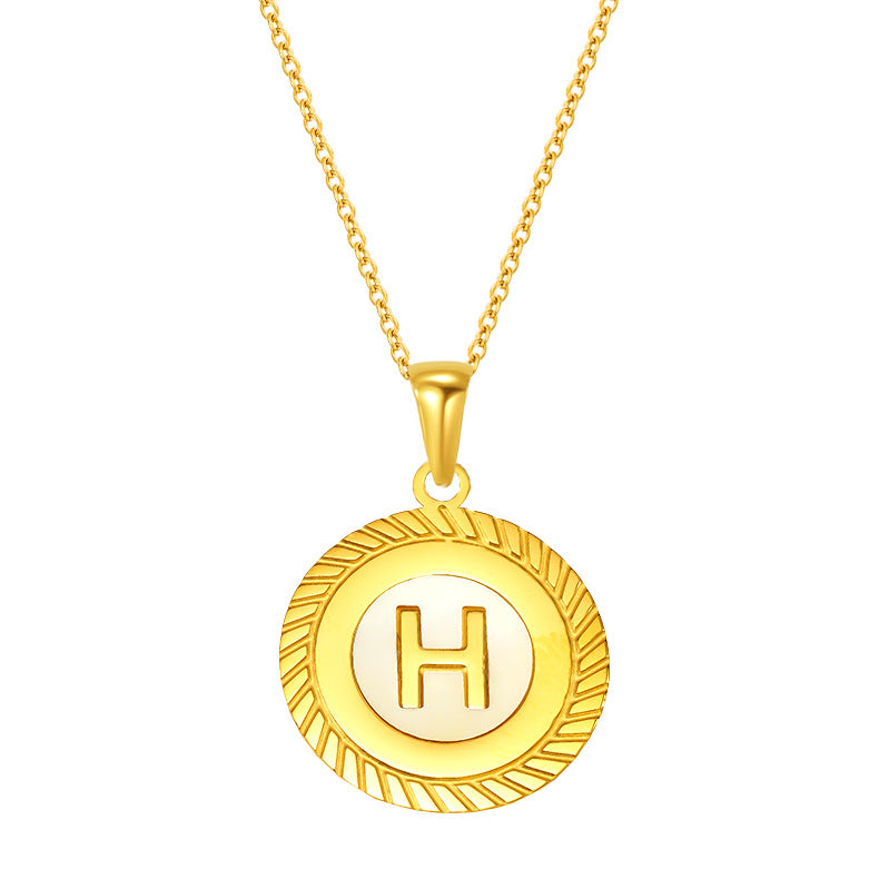 Shell 26 Letter Pendant Jewelry