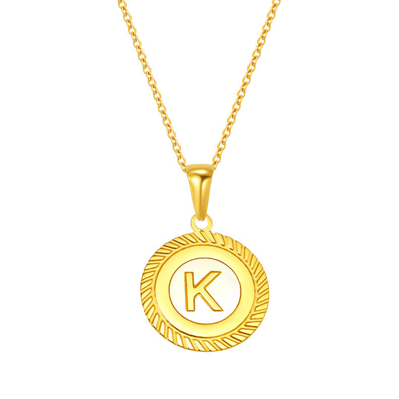 Shell 26 Letter Pendant Jewelry